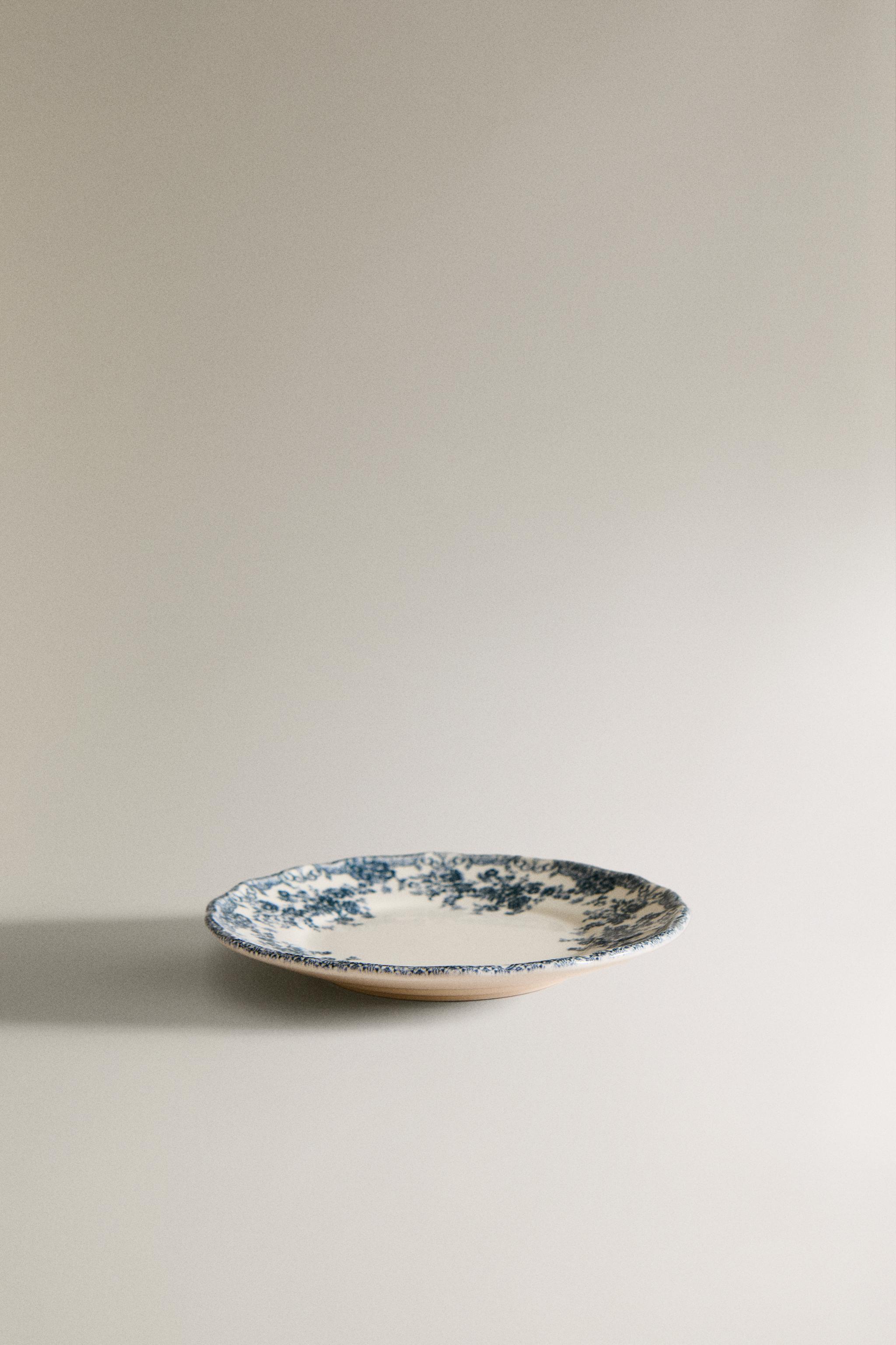 FLORAL EARTHENWARE SIDE PLATE